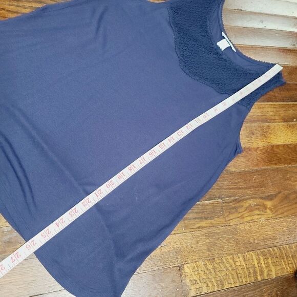 H&M Navy Blue Boho Tank Top Medium - Picture 7 of 8